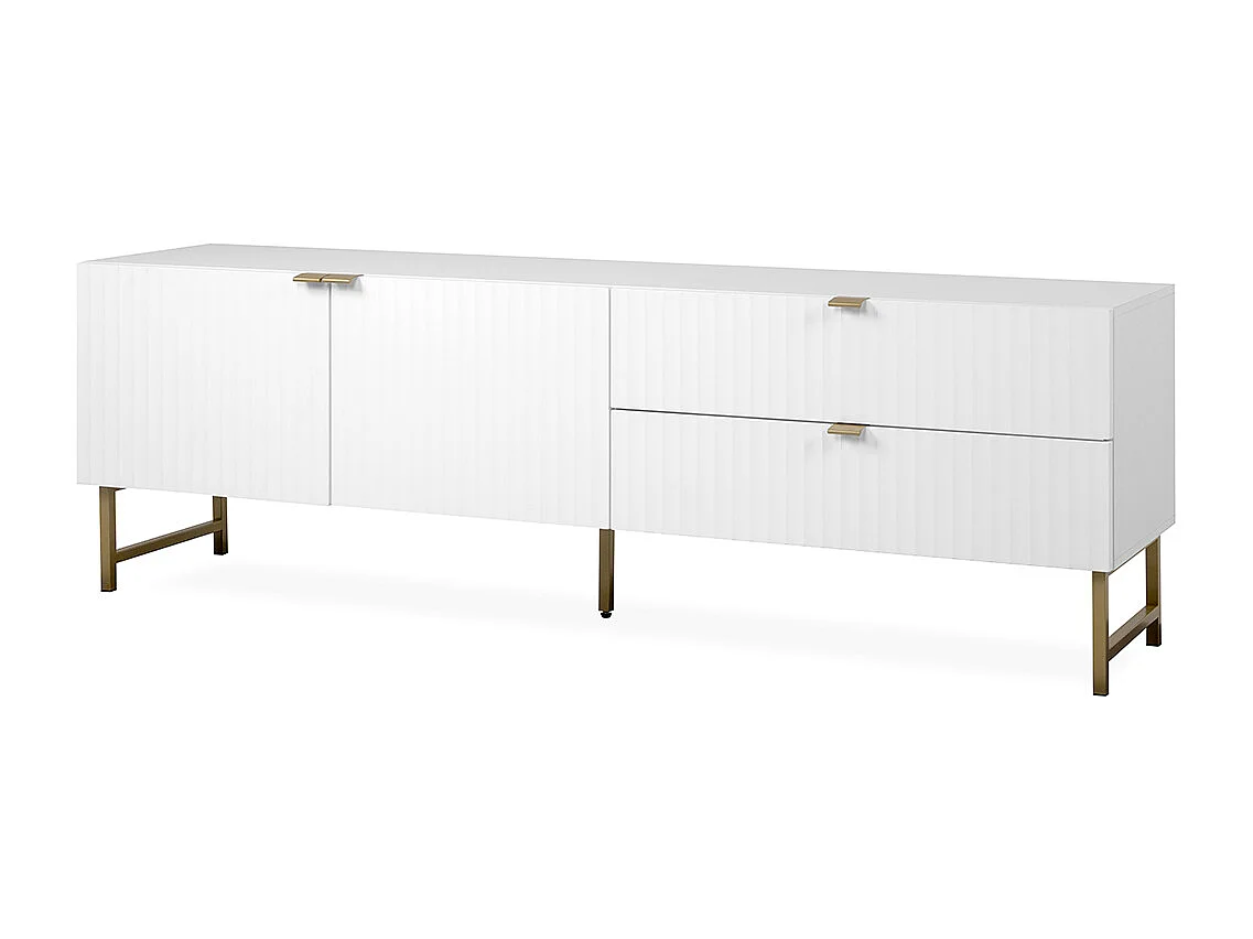 Stojak pod telewizor 2 drzwiczki 2 szuflady L179 cm - GLASGOW