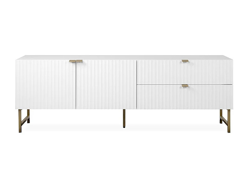 Meuble TV 2 Portes 2 Tiroirs L179 cm - GLASGOW