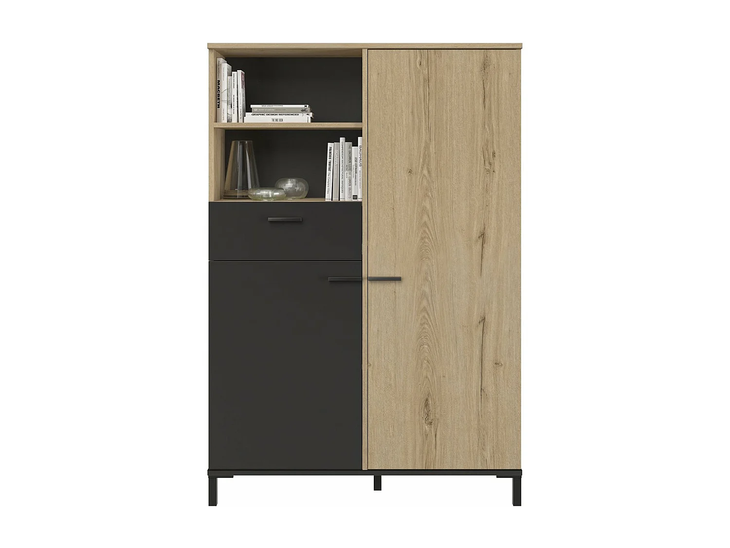 Rangement haut 1 tiroir et 2 portes H150 cm - TRUST