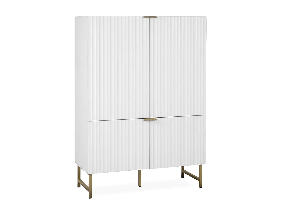 Highboard z 4 drzwiami W100 x H142 cm - GLASGOW