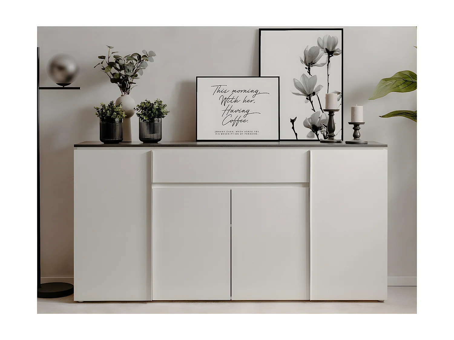 Buffet avec 4 portes et 1 tiroir L177,5 cm - BREST