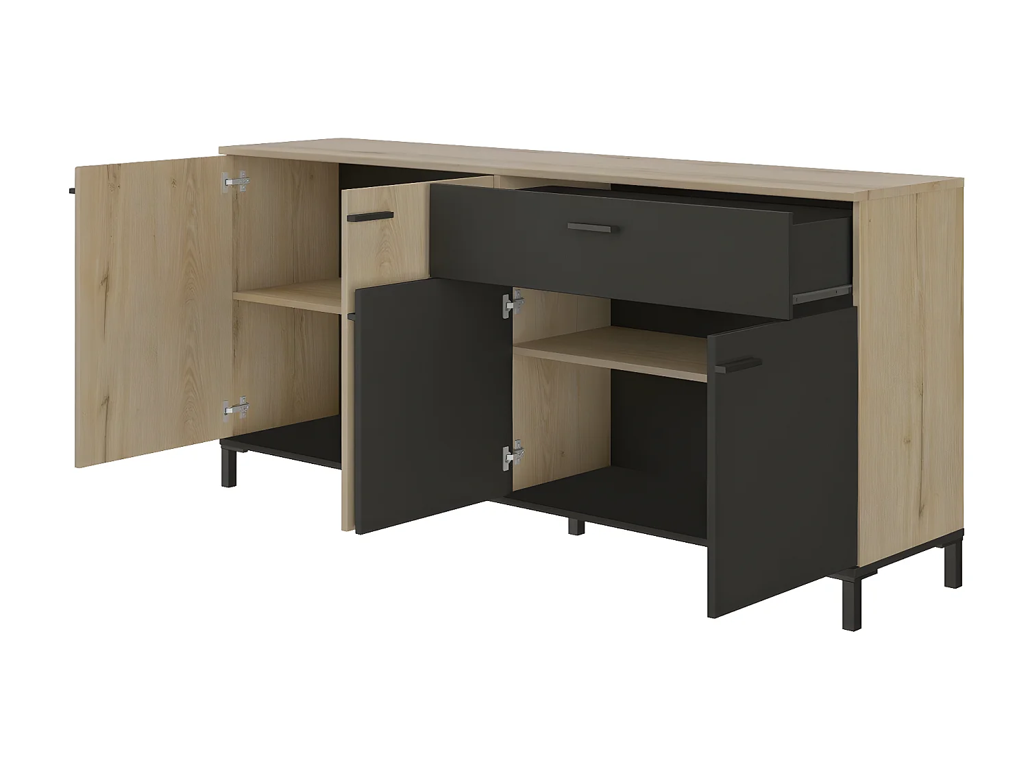 Enfilade 4 portes 1 tiroir L180 cm - TRUST