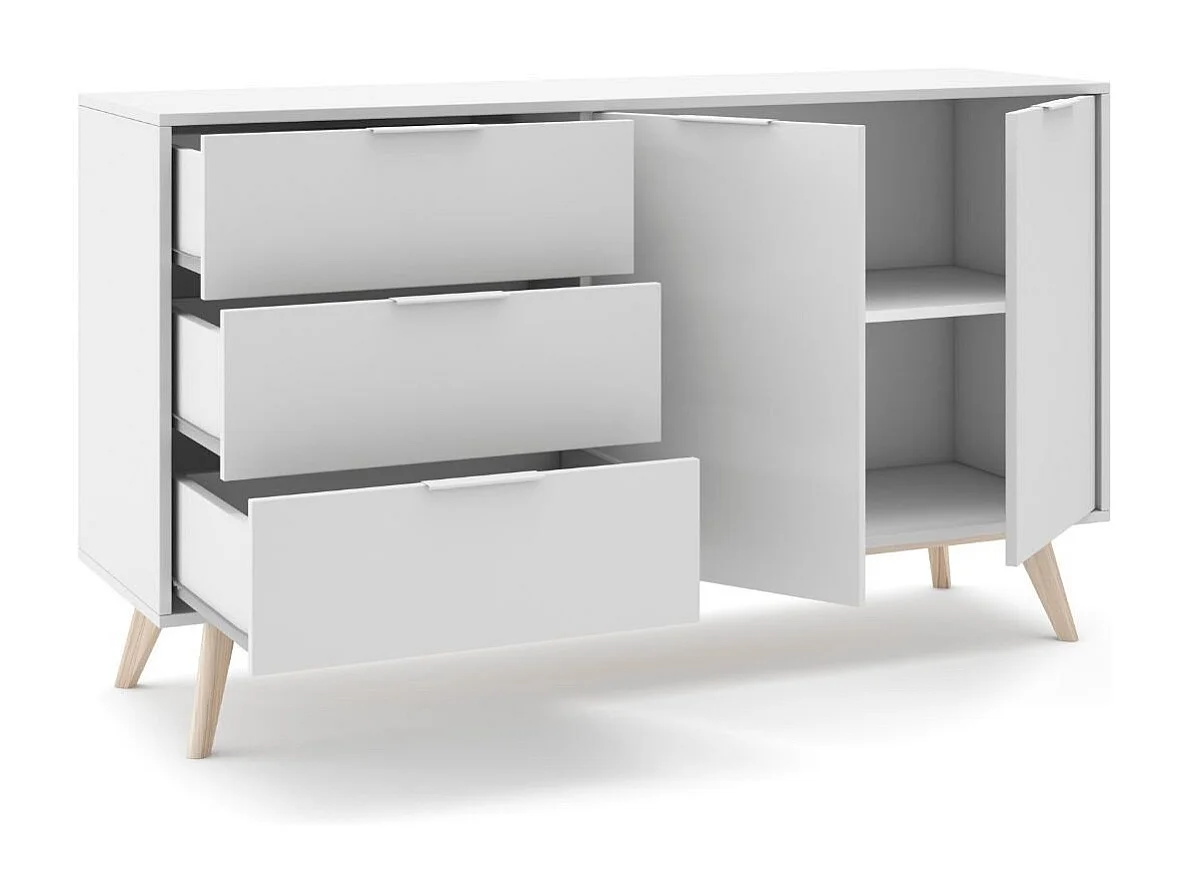 Buffet 2 portes, 3 tiroirs Campus - L140 cm