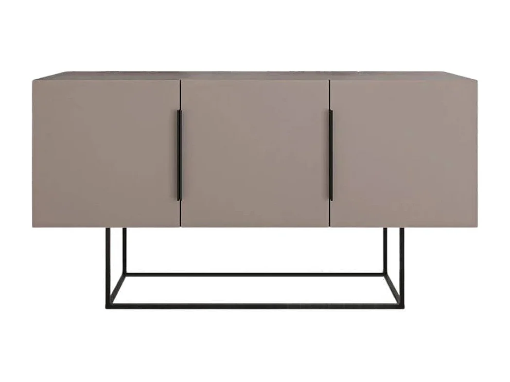 Buffet 3 deuren en metalen poten Titan - L150 cm
