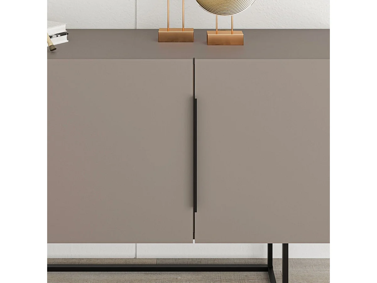 Buffet 3 deuren en metalen poten Titan - L150 cm