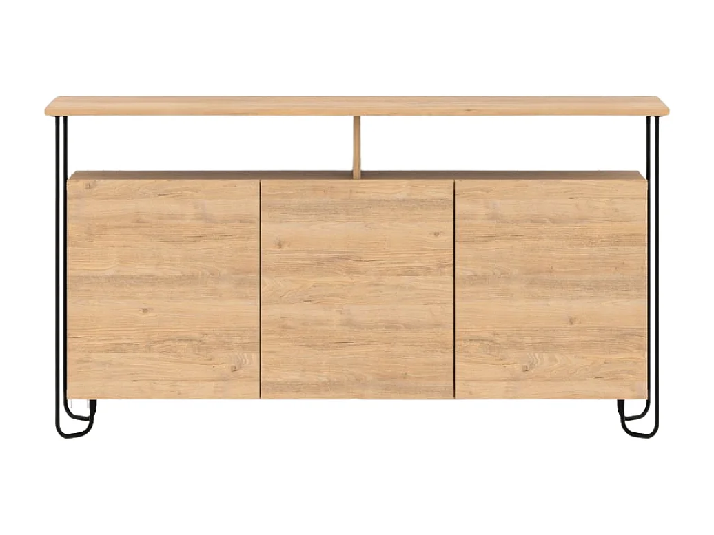 Buffet 3 deuren en metalen poten Dilly - L130 cm