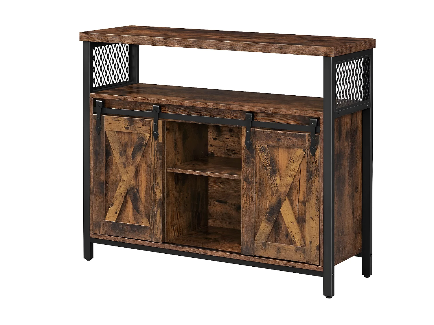 Buffet Estilo Industrial con Puertas Corredizas - L100 cm