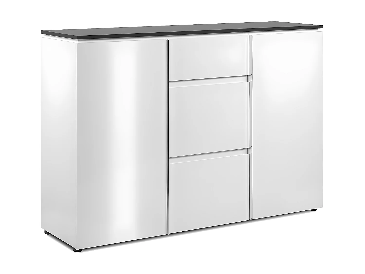 Buffet avec 2 portes et 3 tiroirs L133 cm - BREST