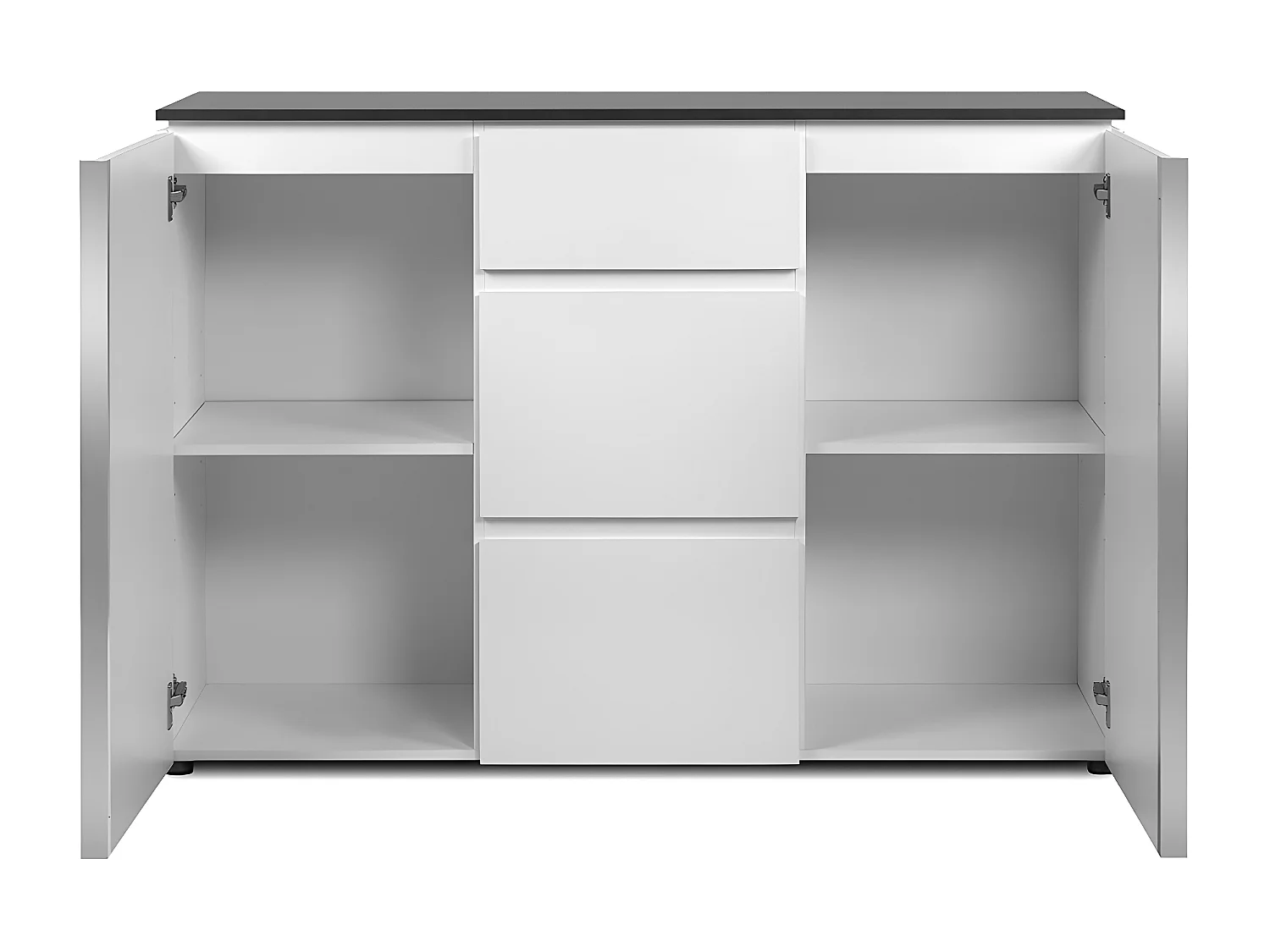 Buffet avec 2 portes et 3 tiroirs L133 cm - BREST