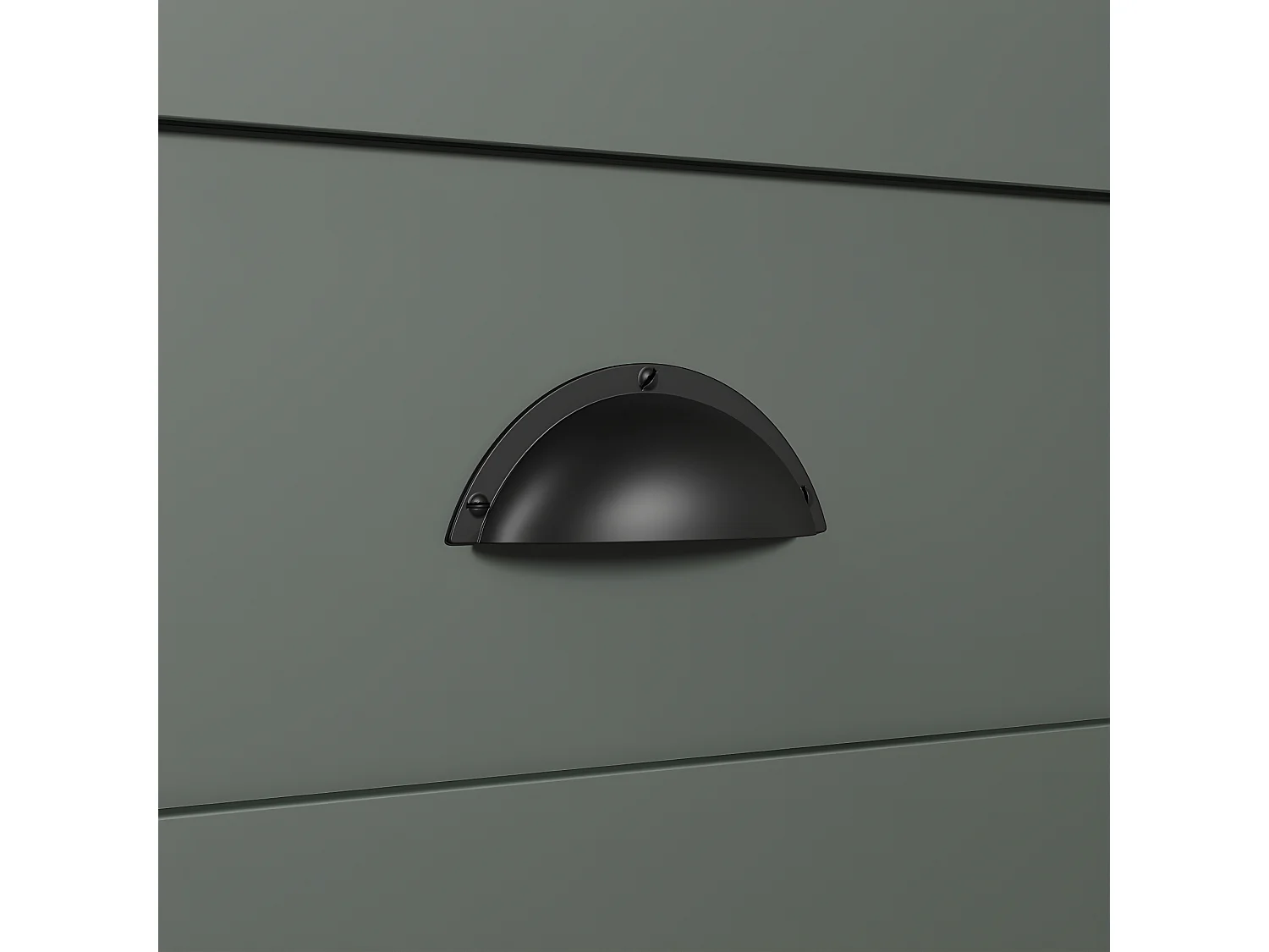 Stanton Sideboard grün, Eiche dekor.