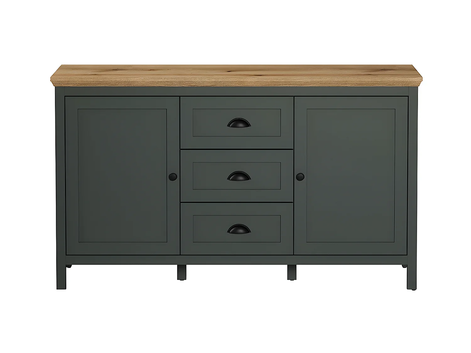 Buffet bas 2 portes et 3 tiroirs L146 cm - Stanton