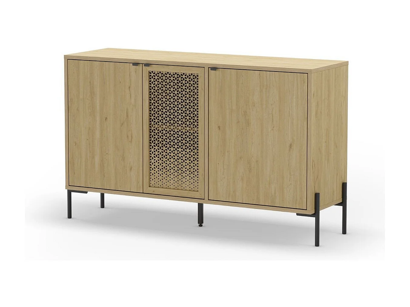 Buffet 3 Portes et Pieds en Métal L120 cm - Inca