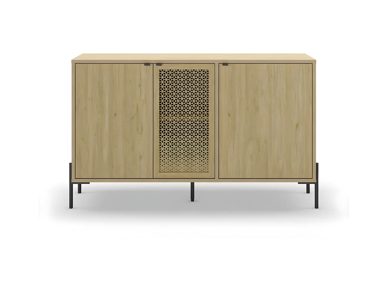 Buffet 3 Portes et Pieds en Métal L120 cm - Inca