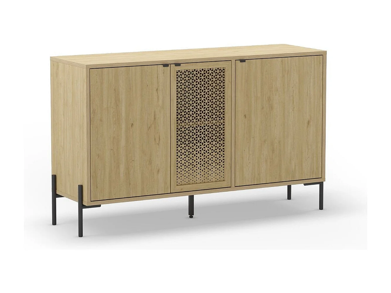Buffet 3 Türen und Metallfüße L120 cm - Inca