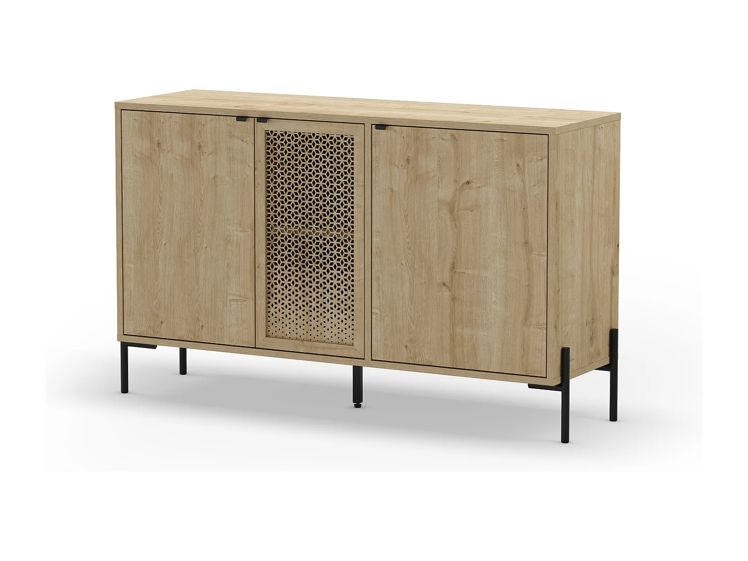Buffet 3 Türen und Metallfüße L120 cm - Inca