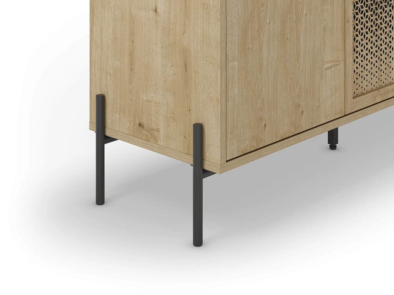 Buffet 3 Türen und Metallfüße L120 cm - Inca