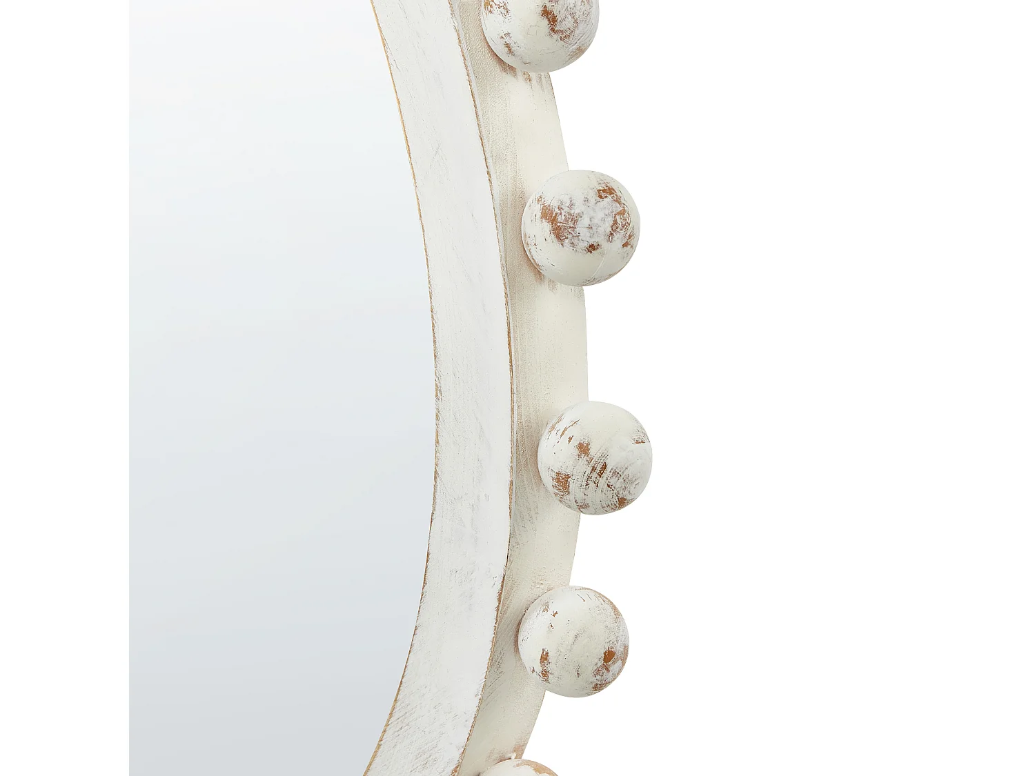 Wandspiegel TAZILLY 71 cm 71 cm Holz Cremeweiss