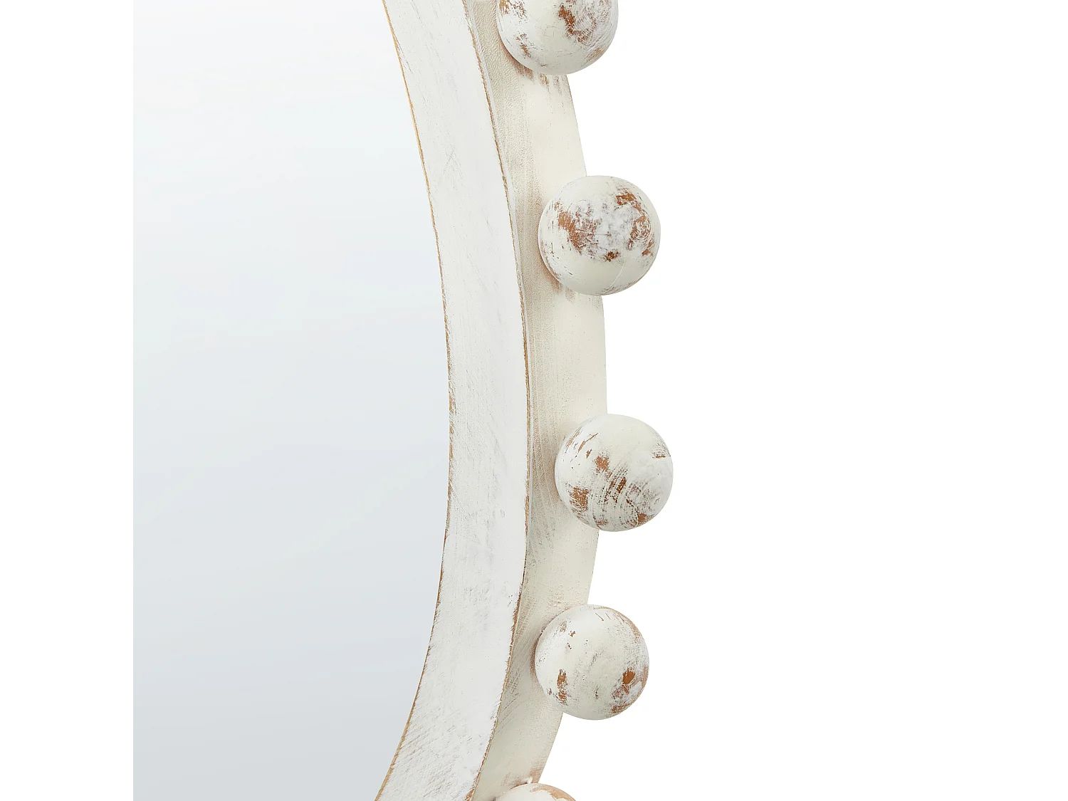 Wandspiegel TAZILLY 71 cm 71 cm Hout Gebroken wit