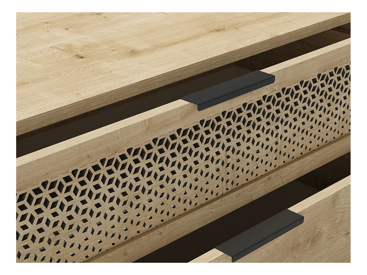 Commode 3 tiroirs et pieds en métal Inca - L90 cm