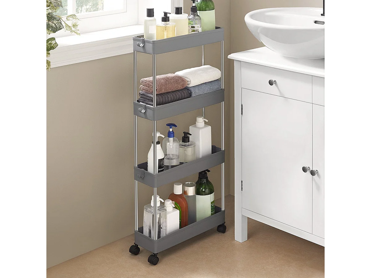 Desserte à roulettes à 4 étages - H88 cm