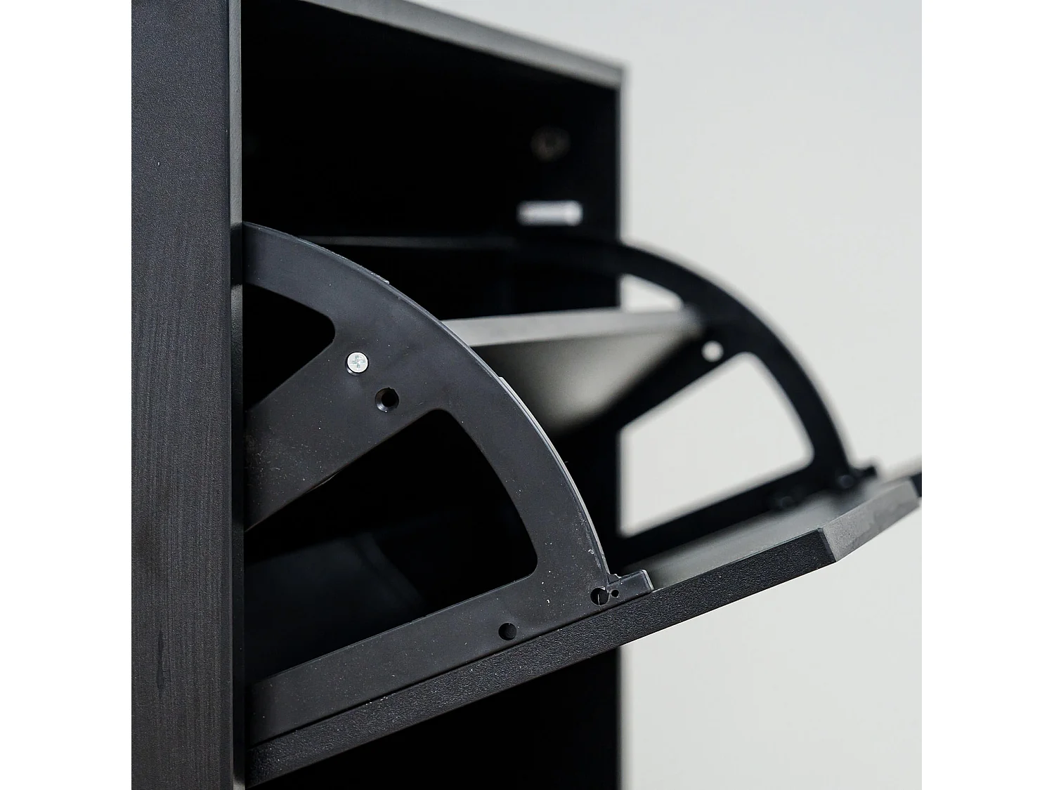 Scarpiera Rebecca Mobili Ekpe 119x60x23 MDF Nero Moderno