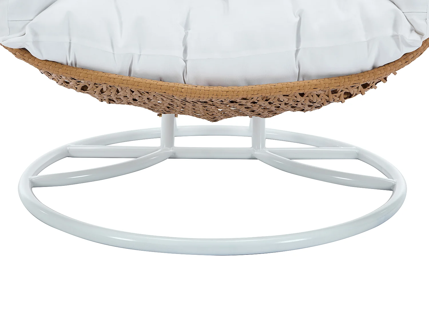 Sillón colgante de 2 plazas de ratán natural con cojines blancos - TILLO de MYLIA