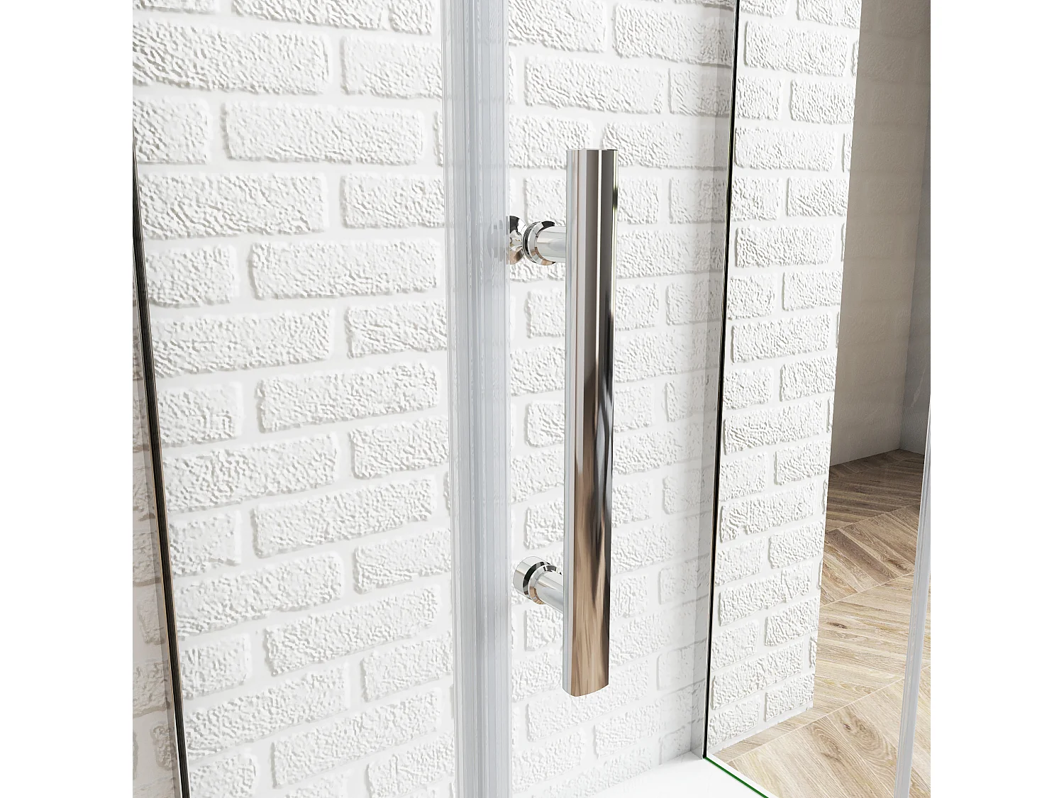 U-Duschkabine Falttür+Drehtür 80x80x80cm (Seitenwand:80cm) U-FORM Duschkabine Duschabtrennung