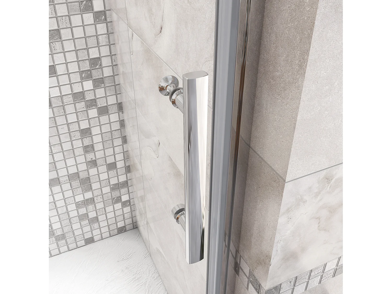 80x195cm Nischentür Drehtür  Nano Duschkabine Duschabtrennung Dusche Duschwand Türhöhe：195cm