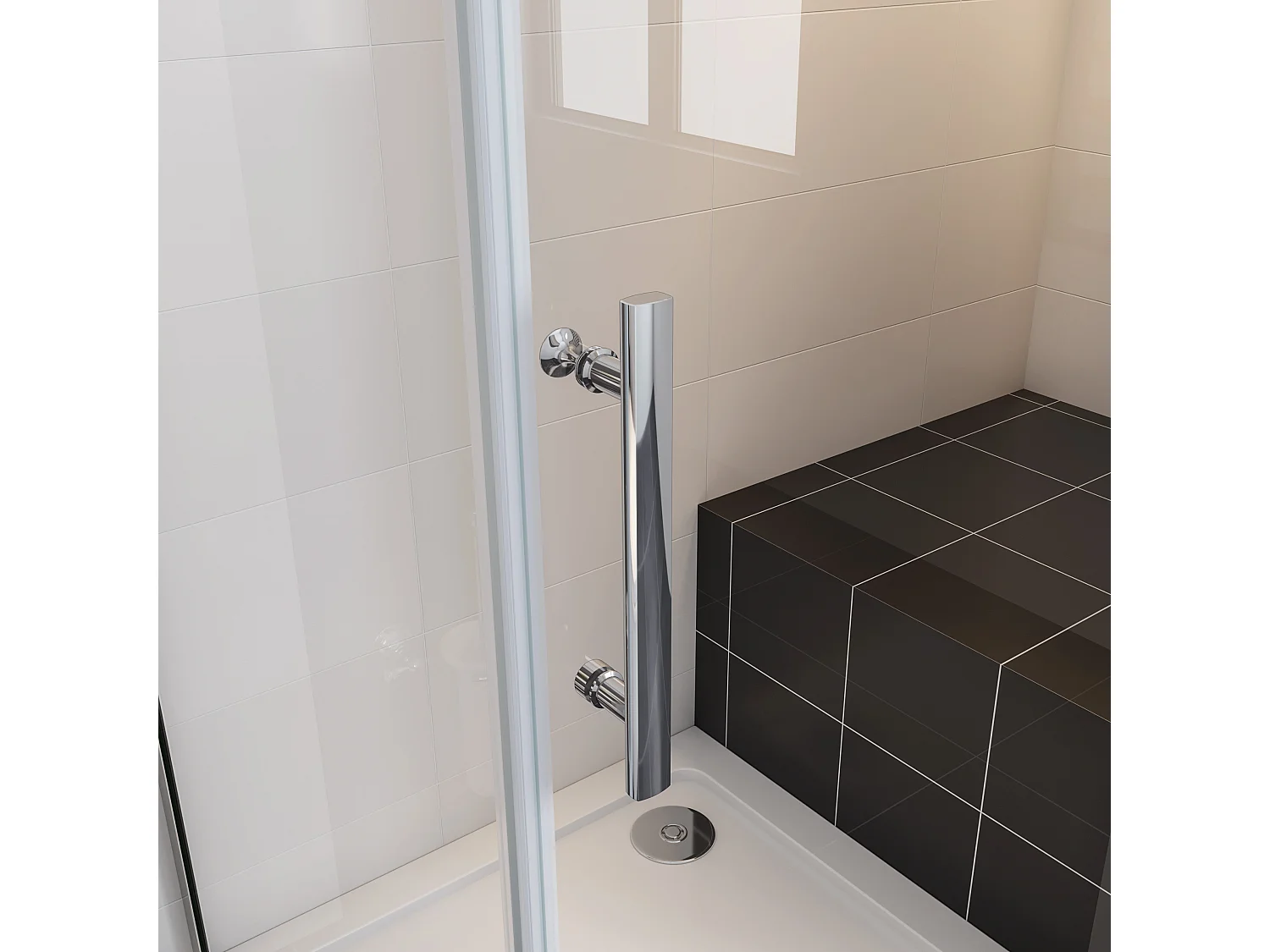 100x90x195cm 6mm Nano Glas Schwenktür Drehtür Duschkabine Duschwand Duschabtrennungen Dusche