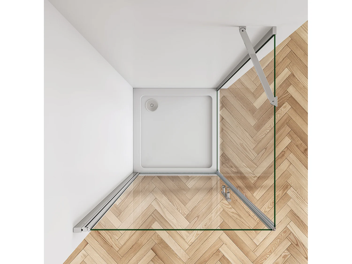 B:100xT:100x185cm Nischentür Drehtür Seitenwand Duschabtrennung Duschkabine  6mm NanoGlas
