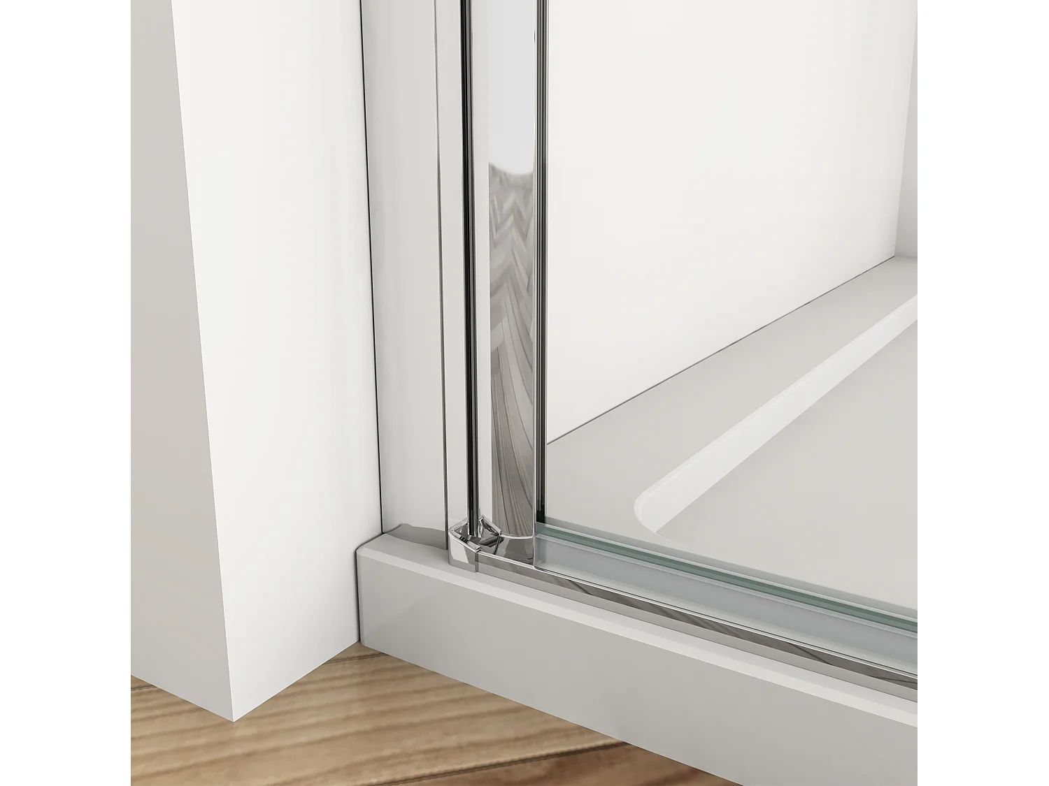 B:100xT:100x185cm Nischentür Drehtür Seitenwand Duschabtrennung Duschkabine  6mm NanoGlas