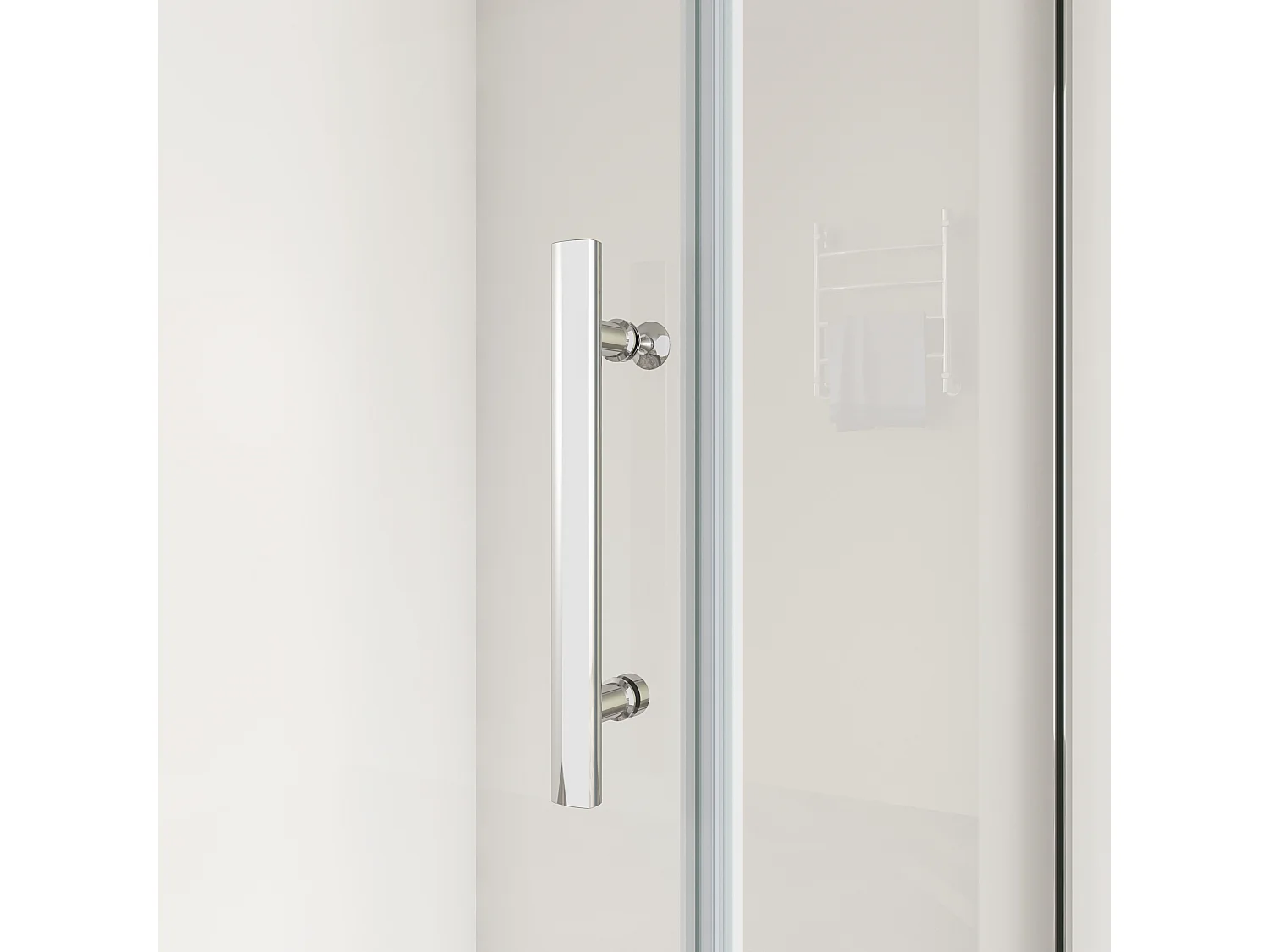 B:100xT:100x185cm Nischentür Drehtür Seitenwand Duschabtrennung Duschkabine  6mm NanoGlas