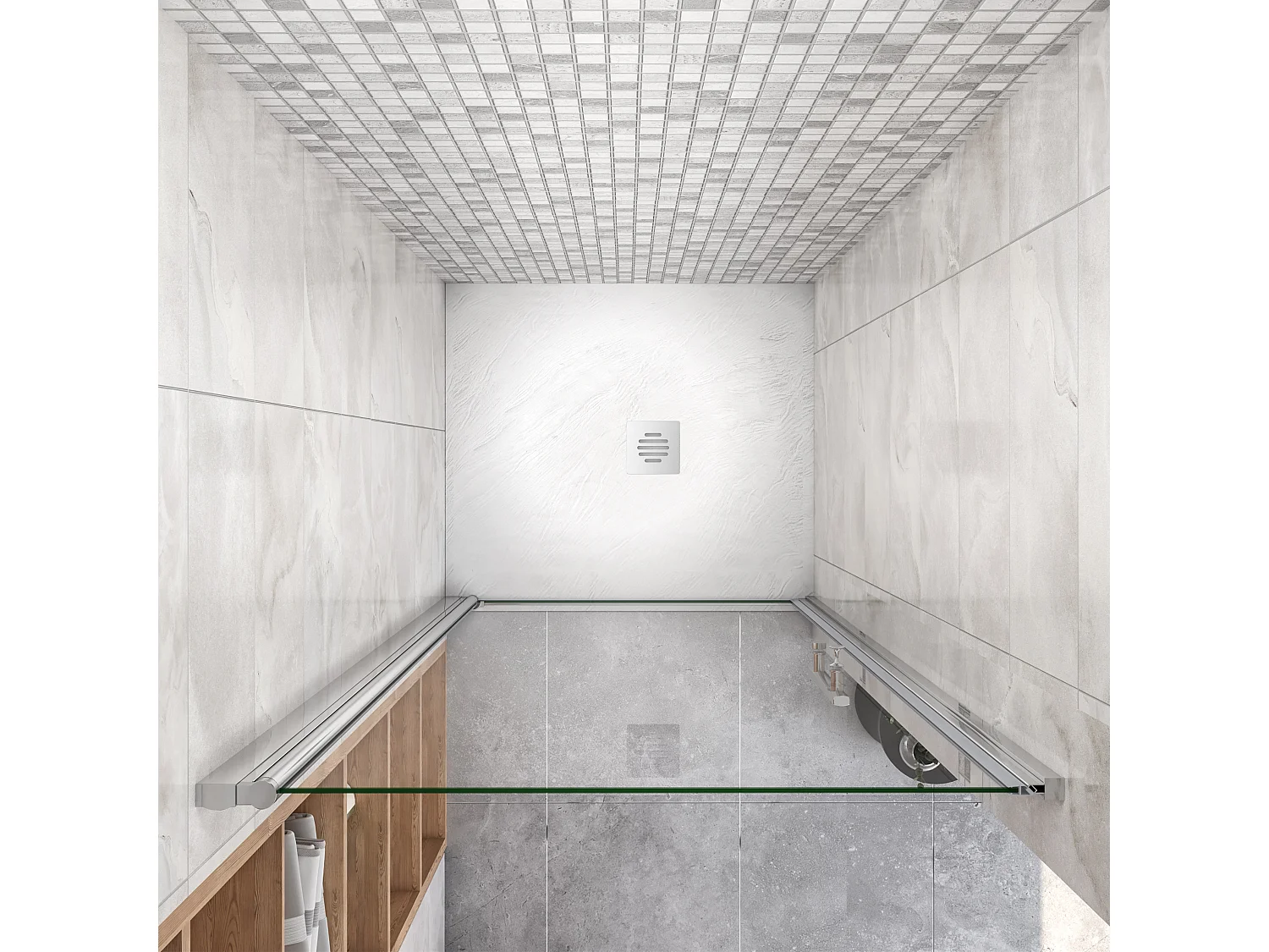 90x195cm Nischentür Drehtür  Nano Duschkabine Duschabtrennung Dusche Duschwand Türhöhe：195cm