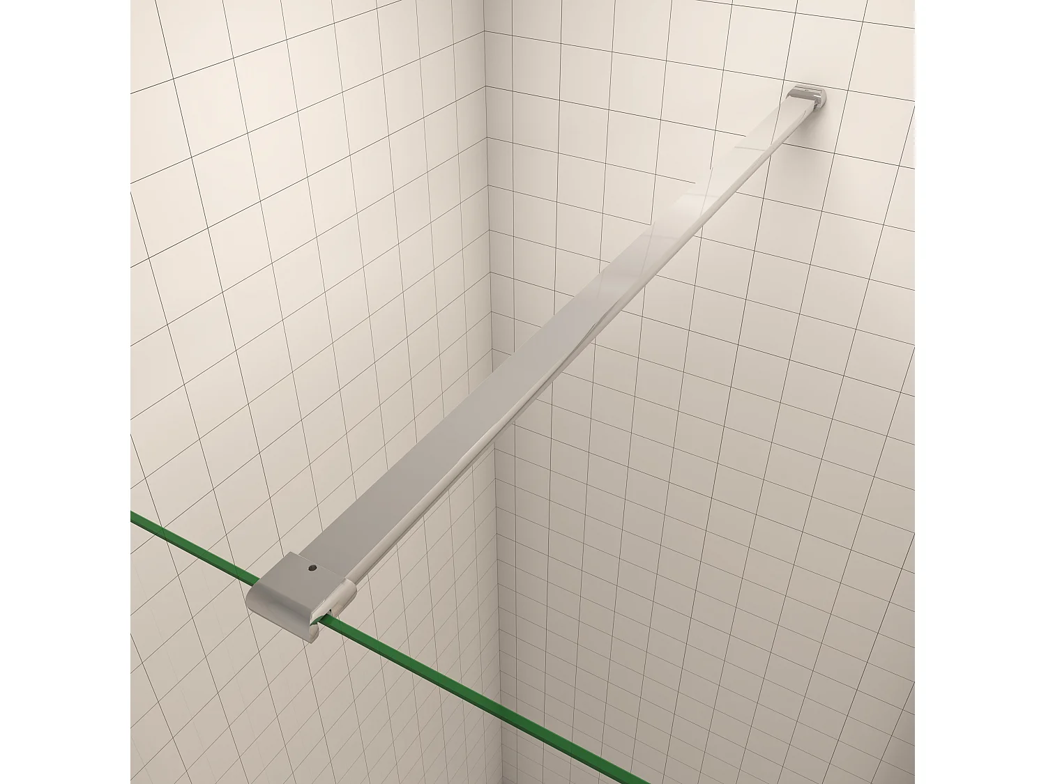 BxT: 76x80cm Duschkabine Duschabtrennung Eckeinstieg Dusche Duschtür Duschwand 6mm NANO-Glas Höhe: 185cm & Stabilisator 90cm
