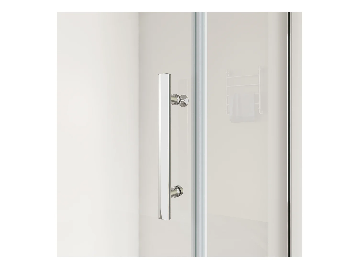 B:76xT:100x195cm Nischentür Drehtür Seitenwand Duschabtrennung Duschkabine  6mm NanoGlas