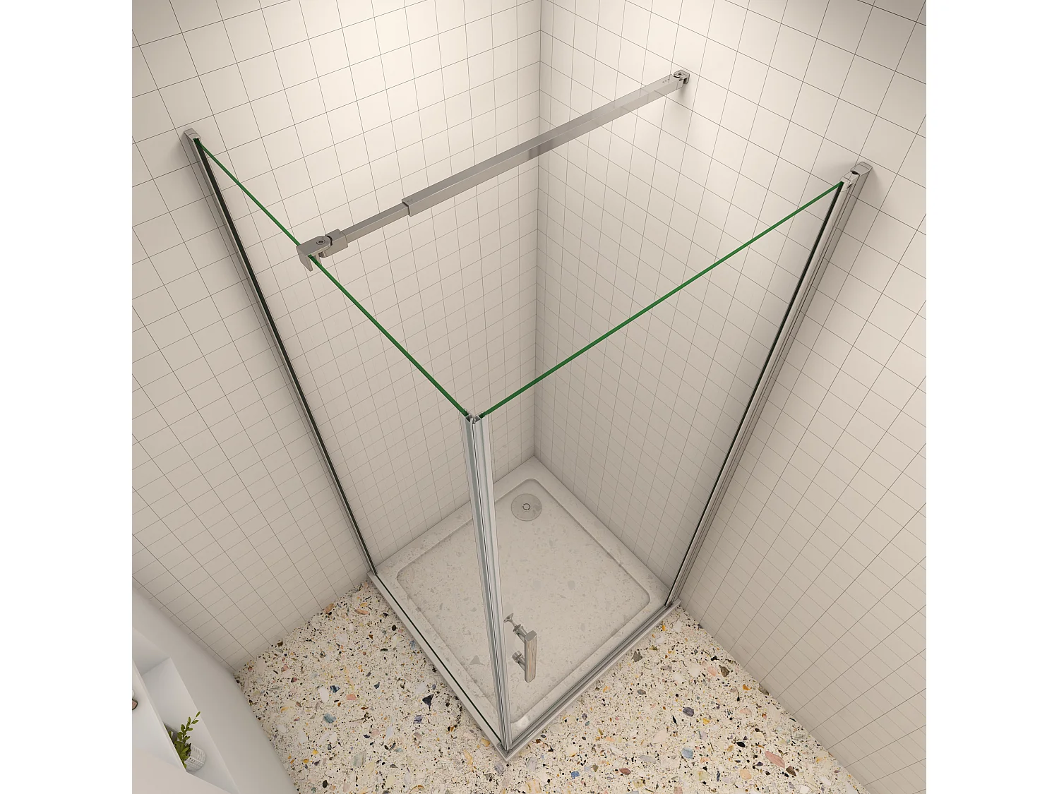 70x70x195cm Scharniertür Duschkabine