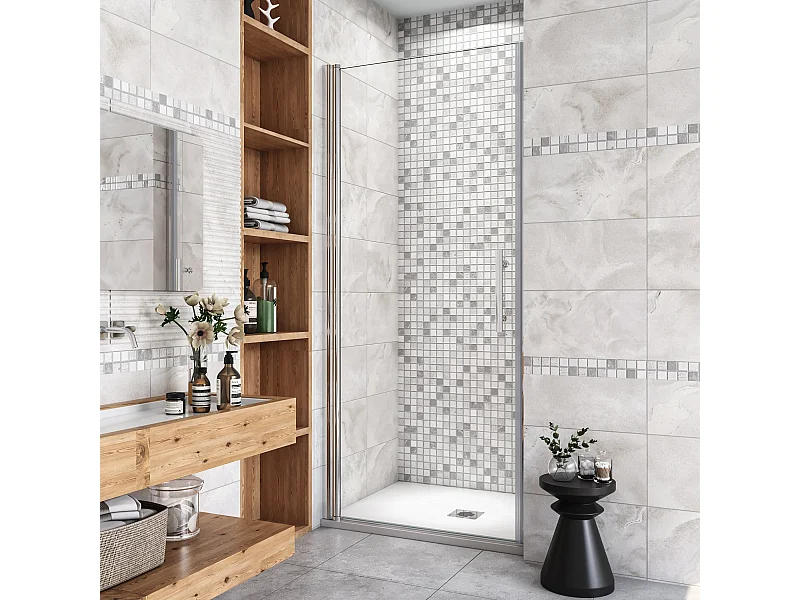 100x195cm Nischentür Drehtür  Nano Duschkabine Duschabtrennung Dusche Duschwand Türhöhe：195cm