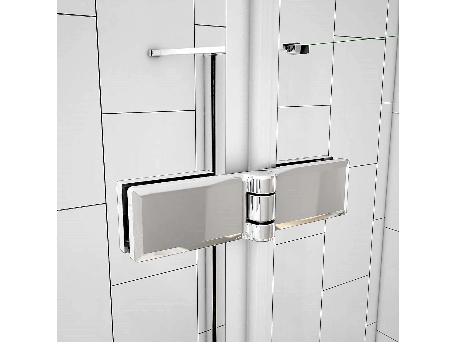 U-Duschkabine Falttür+Drehtür 90x76x90cm (Seitenwand:90cm) U-FORM Duschkabine Duschabtrennung