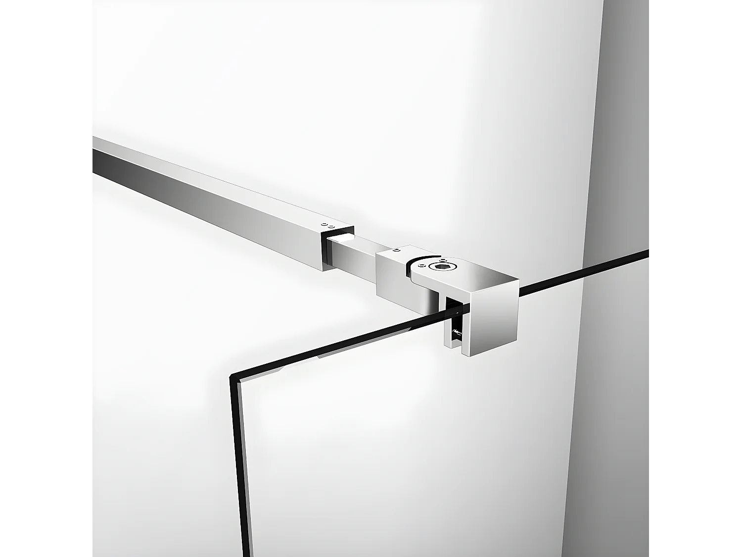 160x200cm+73-120cm Stabilisator 8mm Nano Sicherheitsglas Walk in Duschwand Duschabtrennung Höhe 200cm