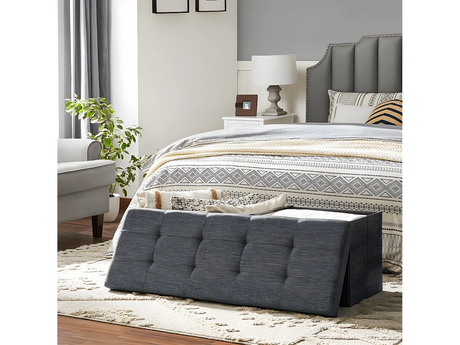 Caja de almacenamiento con tapa plegable - L110 cm