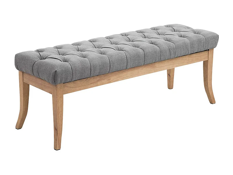 Banquette - Tissu & Bois - Gris - Ramses