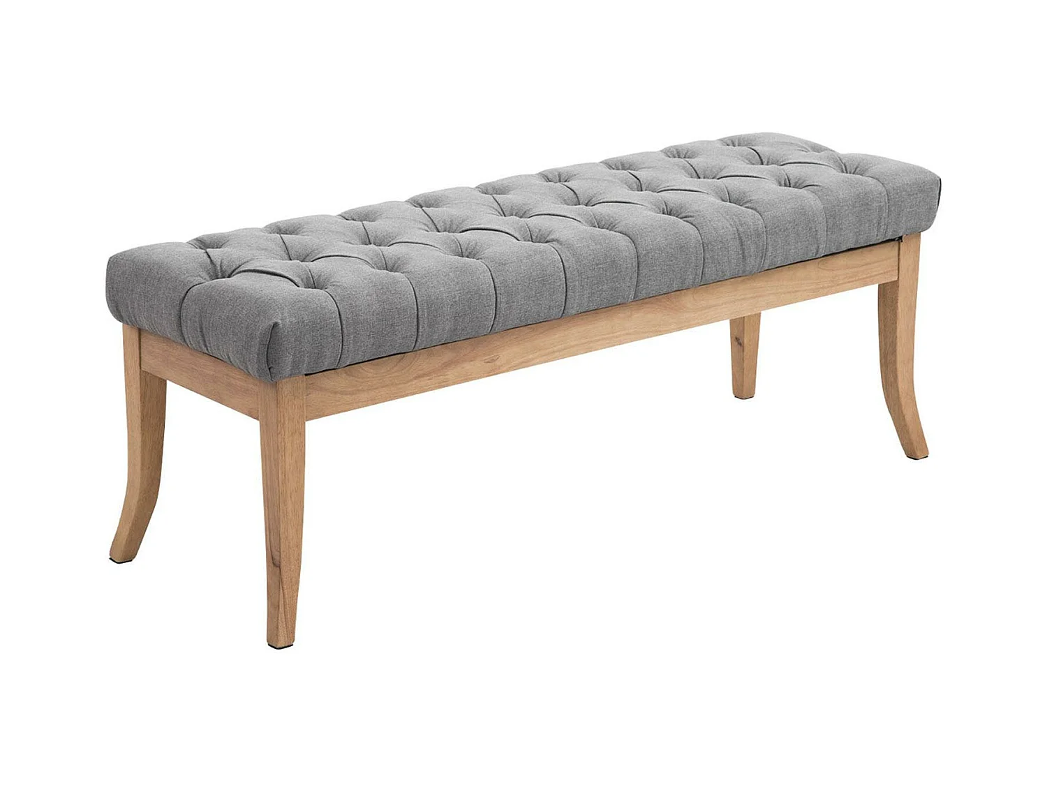 Banquette - Tissu & Bois - Gris - Ramses