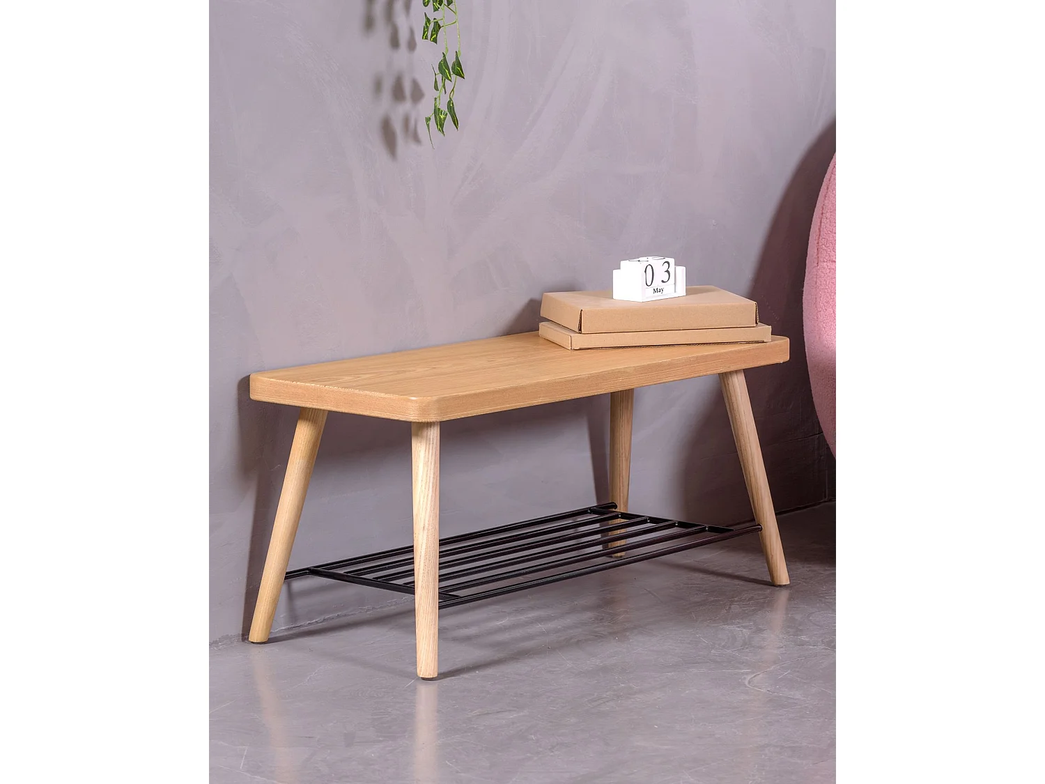 Banc rustique en hêtre naturel - Bristol - Hêtre naturel