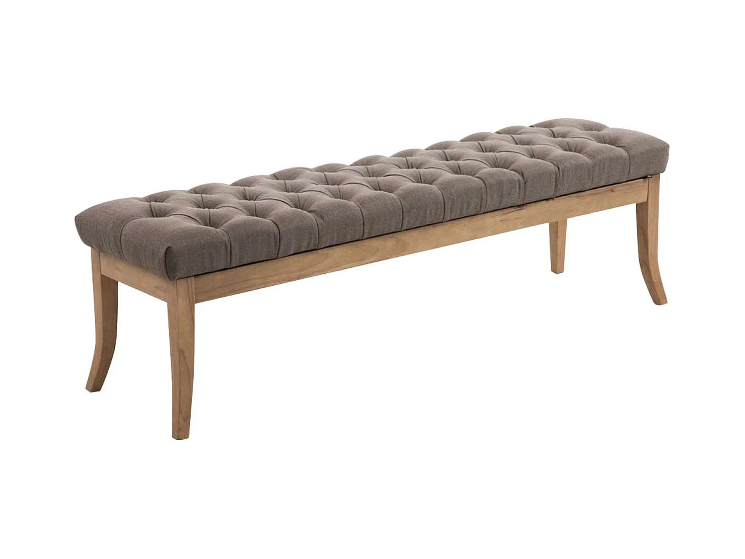 Banquette - Tissu & Bois - Taupe - Ramses