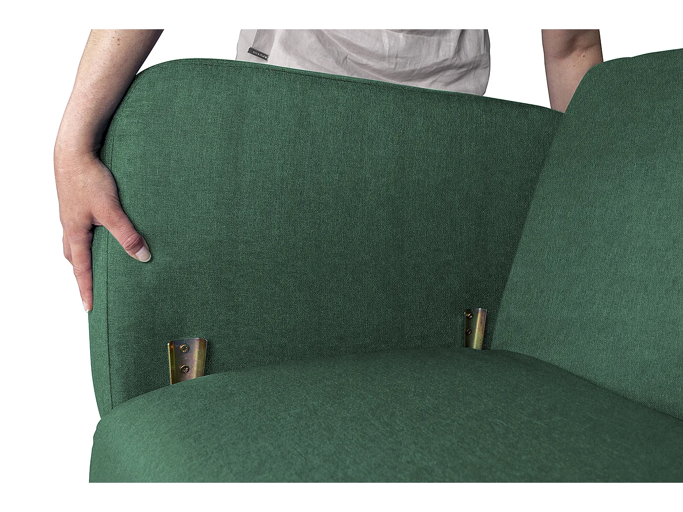 Divano letto clic clac in tessuto vellutato verde abete, divano 3 posti mod. Henry