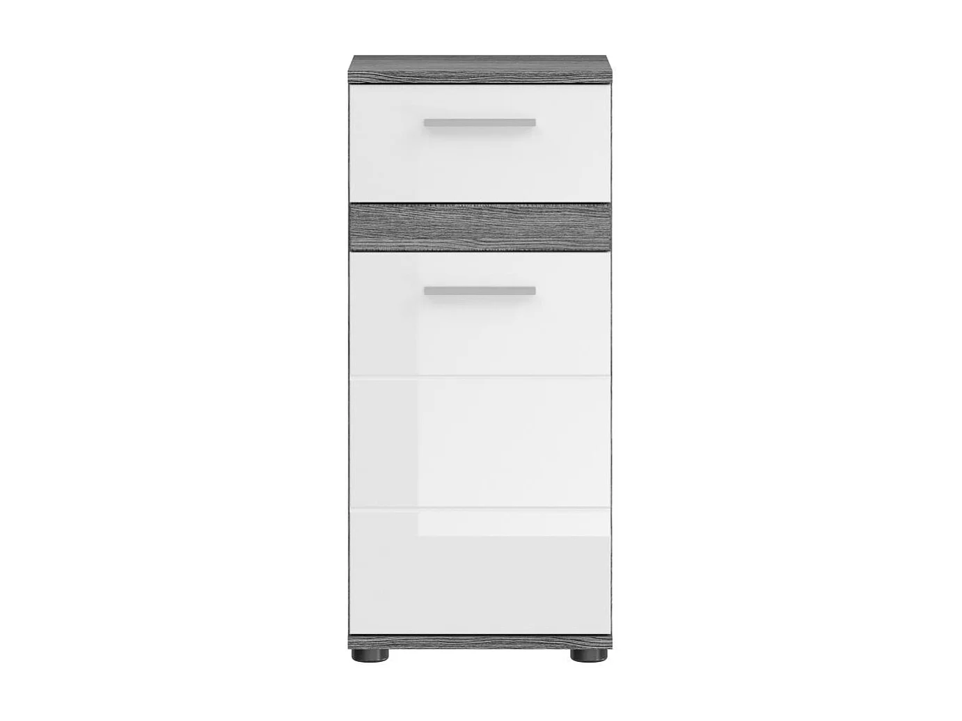 Blake Badmöbelset B8 Weiß hochglanz, grau.