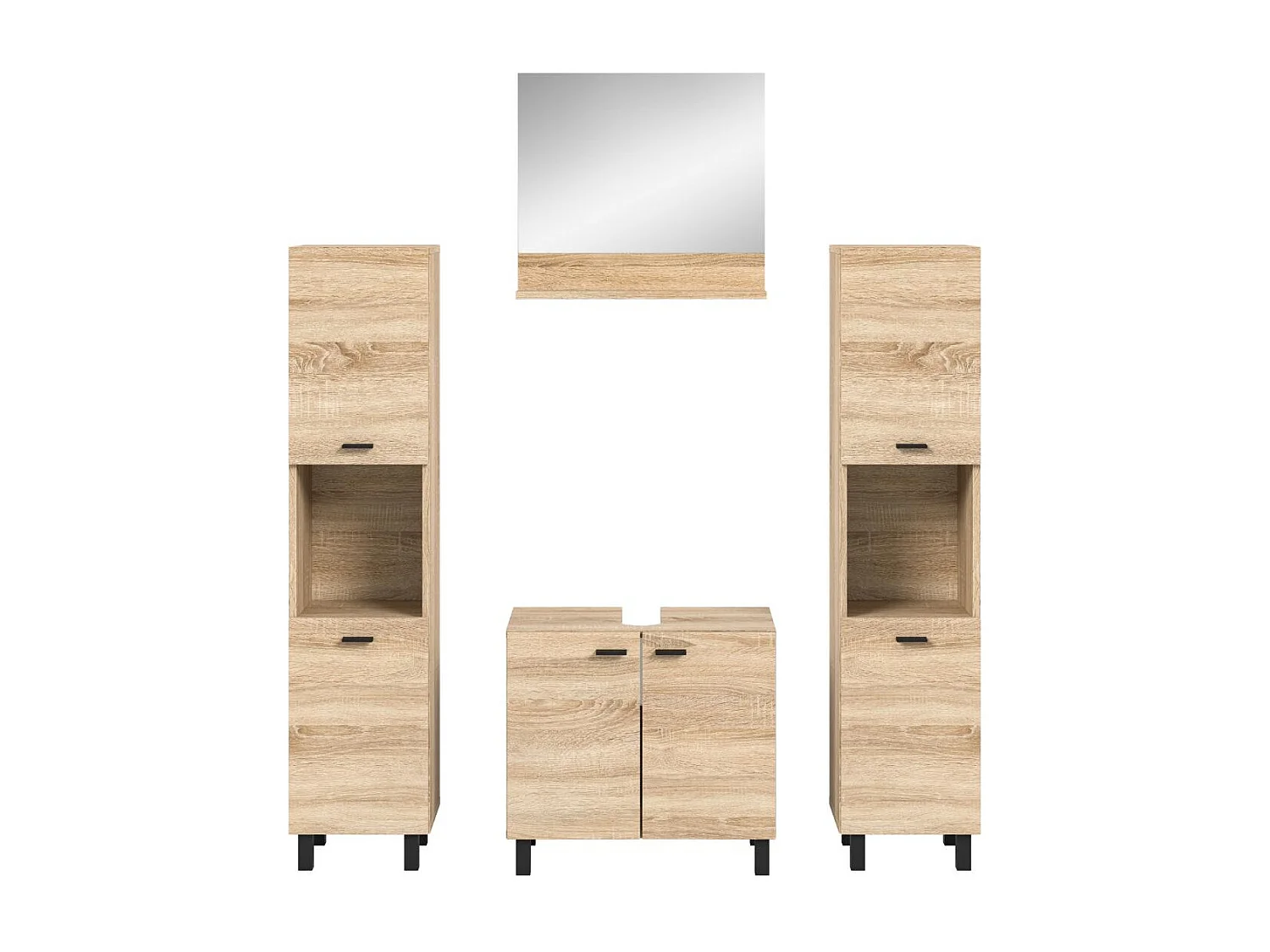Boston Badmöbelset B3 Eiche Dekor.