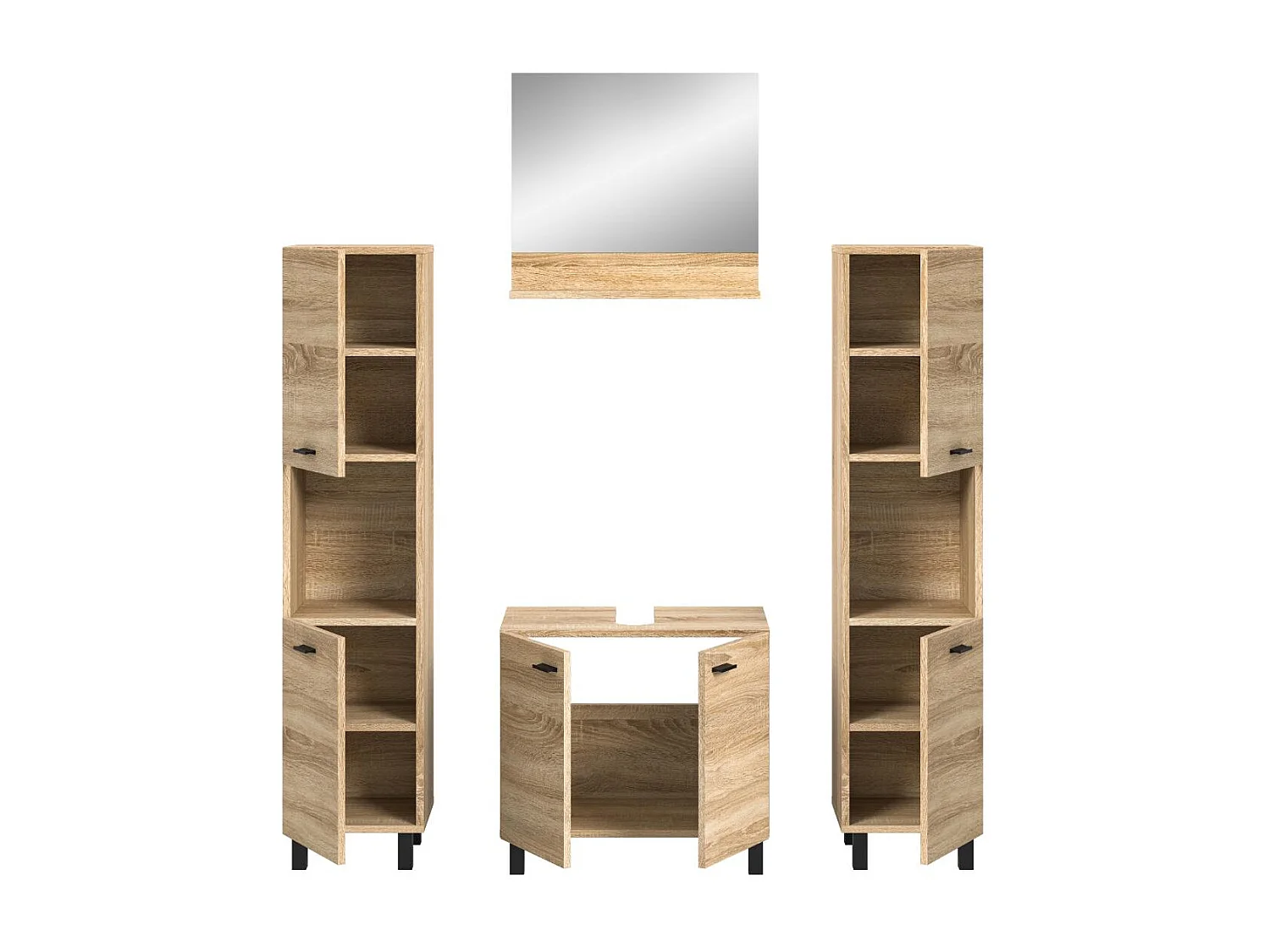 Boston Badmöbelset B3 Eiche Dekor.