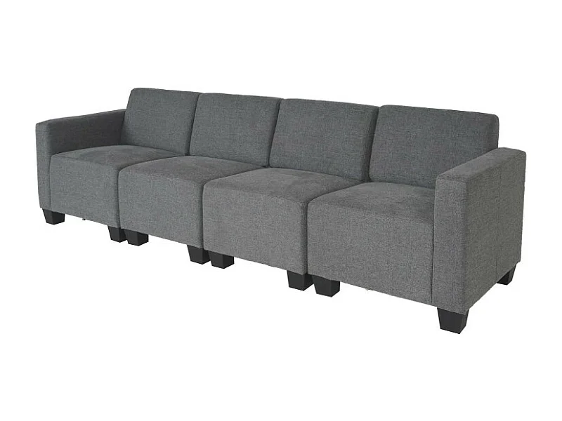 Modular Canapé 4 places Lyon, tissu/textile - gris