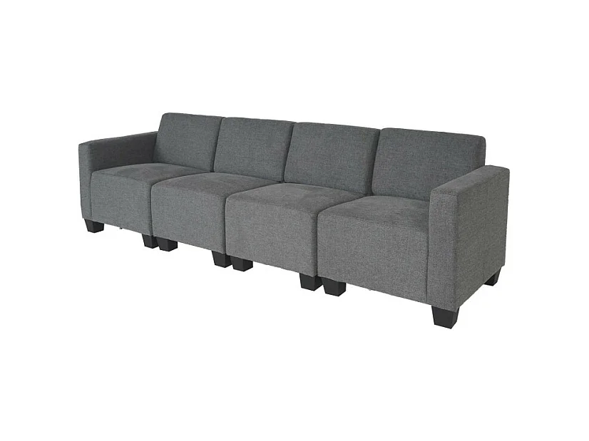 Modular Canapé 4 places Lyon, tissu/textile - gris